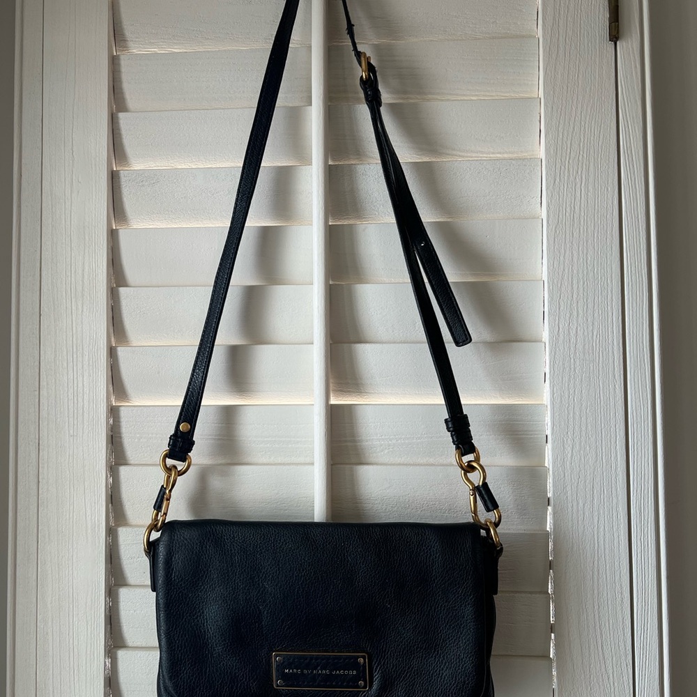 Marc By Marc Jacobs Black Leather Crossbody Bag